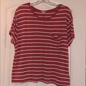 Gap Tomato Red Striped Crop Top